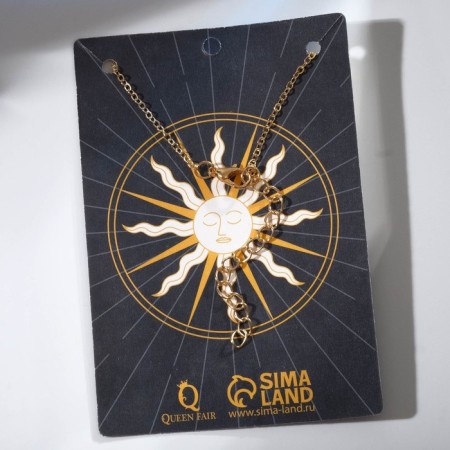 Pendant "Crescent and Star", color gold, 61 cm-1