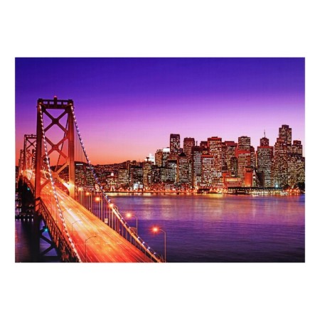 Picture on canvas "Brooklyn Bridge at night" 50*70 cm
