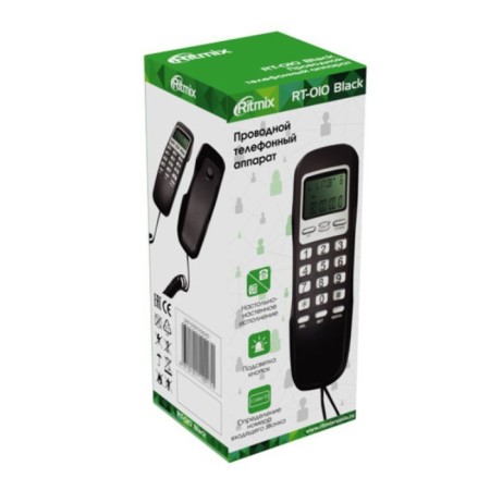RITMIX RT-010 Black phone-3