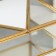 Casket glass, leatherette with a metal frame "Triangle" white 18.8x14.7x6.6 cm