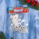 Christmas tree decoration "Lace sock with stars" 9x11 cm, white