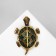 Brooch "Turtle" sea, emerald color in black gold