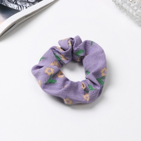 Hair gum "Orbit" Flowers Summer, 10 cm, yellow-lilac-1