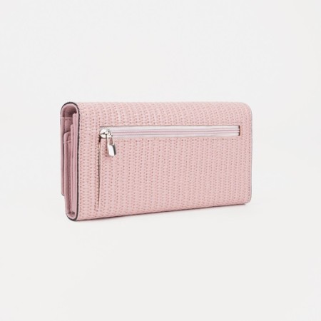 Women's wallet on magnet, pink color-1