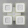 Causteen with PDU 2214/4 LED 108W Dimmer RGB white 59x59x10 cm Bayerlux