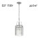 Suspended Citilux “Inga” CL335111, 19x19x40 cm, 1x75W, E27, gray color