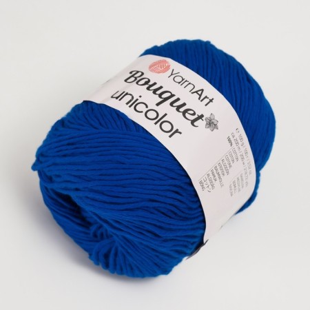 Yarn "Bouquet Unicolor" 100% cotton 200m/100g (3222 cornflower)-1