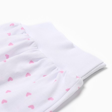 Children's sliders "Antoshka", white color/hearts, height 62-1