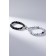 Bracelets "Demetrons" on a magnet, heart, black and white color in silver
