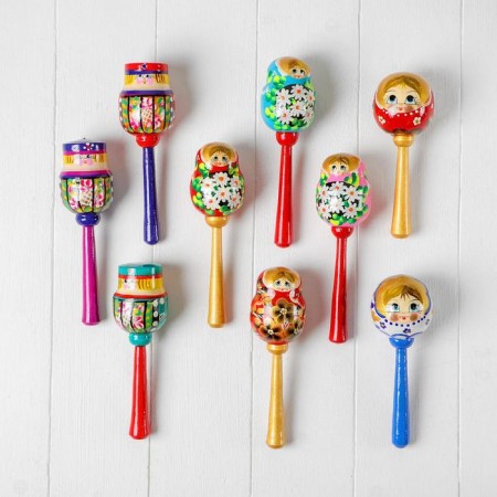 Ratchet "Marakas wooden" mix, length - 20 cm-1