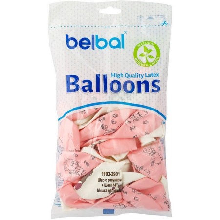 Latex ball 14 "Bear baby", set 25 pcs.-1