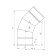 Division 135 °, D 180 mm, stainless steel 1.0 mm