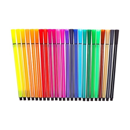 Flomasters 24 colors, in a tube, stripes, blue monkey-2