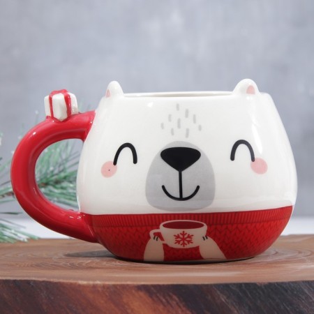 New Year! New Year's ceramic mug of Hot New Year, 400 ml-1