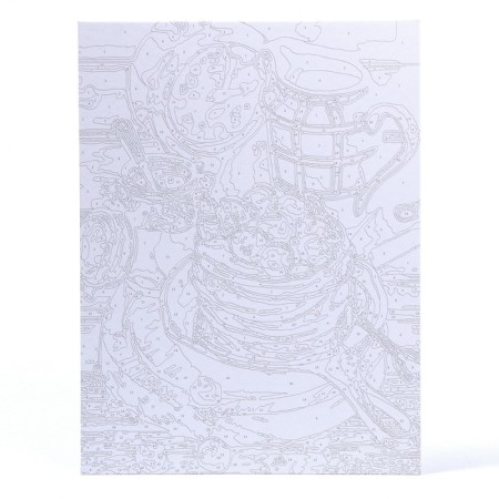 Picture on numbers on cardboard 28.5 × 38 cm "Blueberry Pancakes"-1