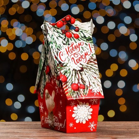 Gift box "Winter", a large birdhouse, 17 x 9x 21.3 cm-2