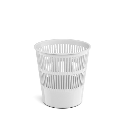Paper basket 9 liters, Erichkrause Classic, mesh, plastic, white-1