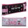 Penal is soft, 1 department 75 x 195 mm, flat, Hatber "mustachioed-striped" black/pink npk_64199