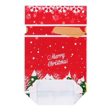 Polyethylene gift package, with ties "Christmas tree", 15x23cm-3
