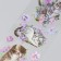 Stickers for creativity "Striped cats and lilac flowers" set of 6 sheets 18x6 cm
