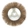 Denzel Ushm brush, 125 mm, M14, plate, twisted stainless wire 0.3 mm