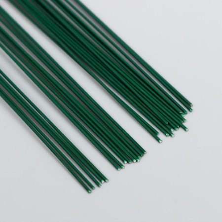 Wire for creativity varnished "Blumentag" 0.7 mm, 30 pcs, 40 cm, green-1