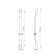 Shower stand zein h02, with a holder, curved, chrome