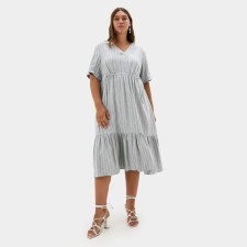 Women's dress on the wrapper Mist Plus-Size, size 54, color gray