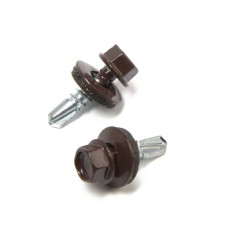 Roofing screws 5.5x19 mm, RAL8017 Brown color, 250 pcs.