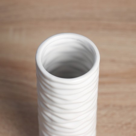 VAZ Coramics Table "Thiago" waves pipe, 18x5.5 cm, white-1