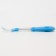 A spoon of a nursery for feeding silicone, from 5 months., Blue color