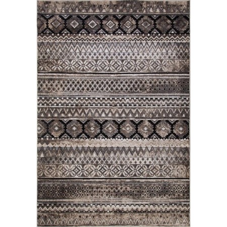Rectangular carpet Merinos Ibiza, size 200x290 cm, color-black color
