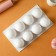 Form for mousse desserts and baking konfinetta "balls", 29.7 × 17.4 × 3.7 cm, 8 cells, white color