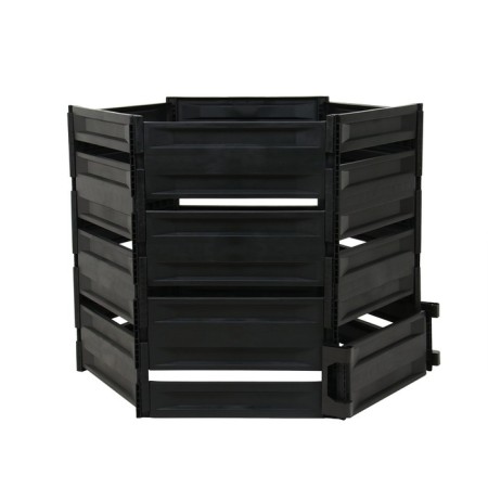 Plastic composter, 800 l, 125 × 105 × 84 cm, black-2
