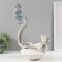 Souvenir Polystone "Mermaid on the shell" White with silver 23x16x35.9 cm
