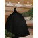 A hat for a bathhouse with a straight bottom, black