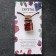 Souvenir-butter with natural stones "Red Jade", 3x2cm