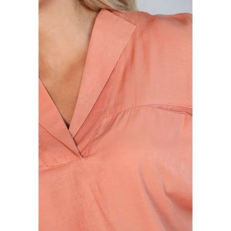 Female blouse, size 48, terracotta color-1