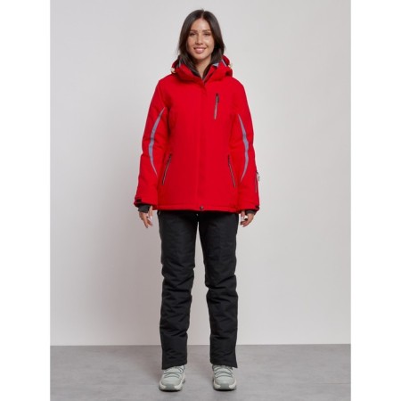 Ski costume female winter, size 46, red color