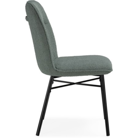 Stool on the metal frame Denis Metal/Builder fabric, black/olive 46x59x87 cm-3