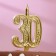Candle for the cake figure "Jubilee" 30, gold, 9.7 cm,