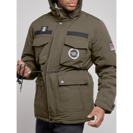 Male Winter jacket, size 56, khaki color-9