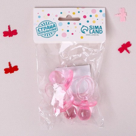 Set for decoration "Dummies", 6 cm, set 3 pcs., Pink color-3