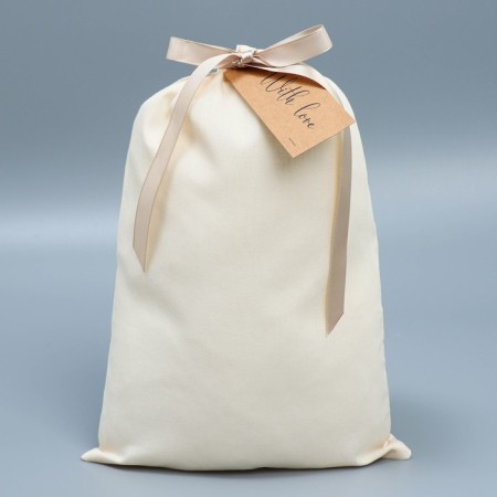 Gift bag from cotton "Happiness", 20 x 30 cm +/- 1.5 cm