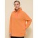 Female hoodies, size 44, orange color