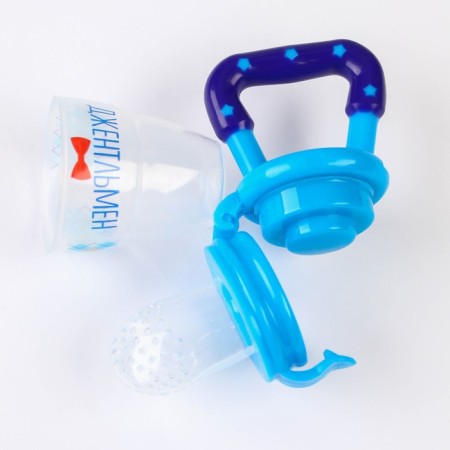 Nibbler "gentleman", with silicone mesh, blue color-3