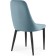 CHART STALL CARA Kora Metal/velor, Black/Blue 47x57x89 cm