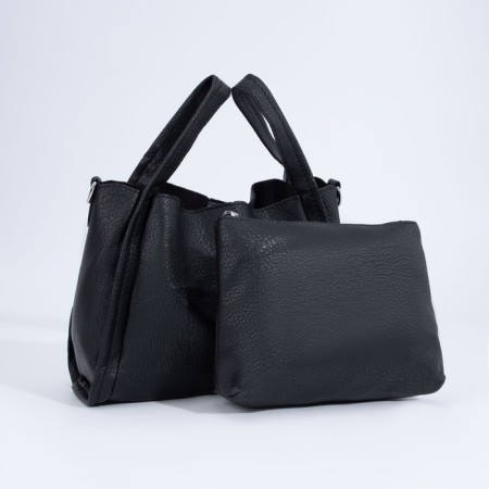 Bag Women's Tout on the button, a cosmetic bag with a zipper, black color