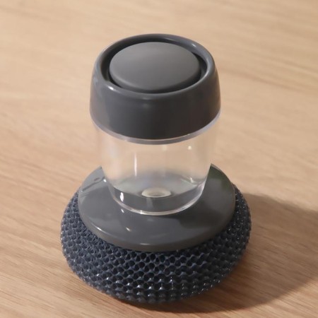 Washing brush with dispenser for detergent, color gray color-2