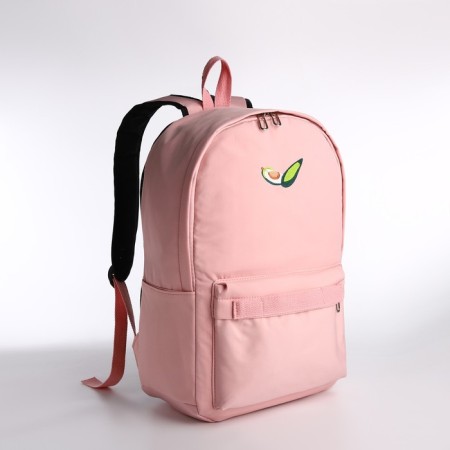 Youth backpack from lightning textiles, external pocket, handbag, pink color